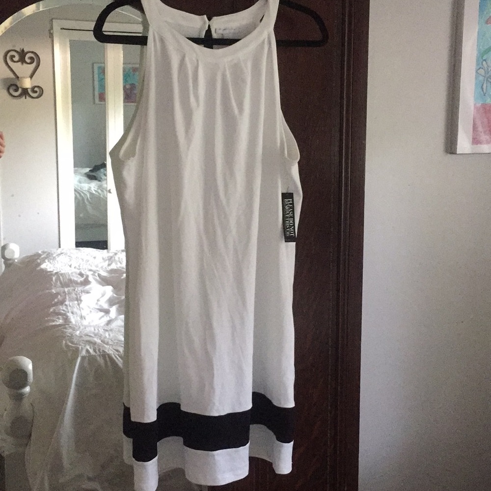 New York & Company white shift dress NWT